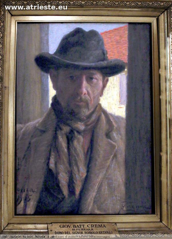 Giovan Battista Crema, uomo  con cappello, autoritratto 