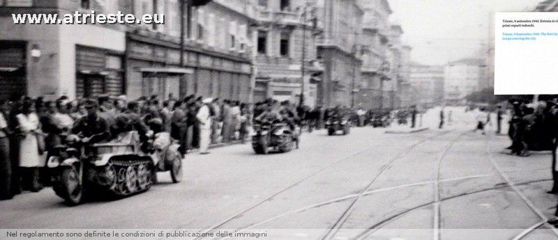 arrivo delle truppe tedesche subito dopo l'armistizio, via Carducci