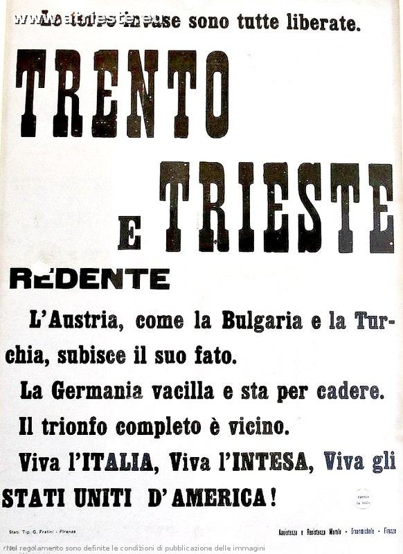  Placcato con Trento e Trieste 