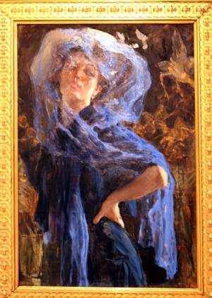 La Dama in blu di Glauco Cambon, titolo esatto Il velo azzurro, acquisto del 1909