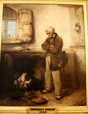 Induno Domenico: Vecchio col cane 1855. Lascito Giuseppina de Brucker Oblasser 1916