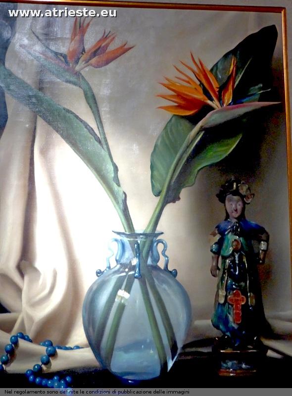 Croatto Grande natura morta con fiori e cineserie 1943 donazione Kurlaender