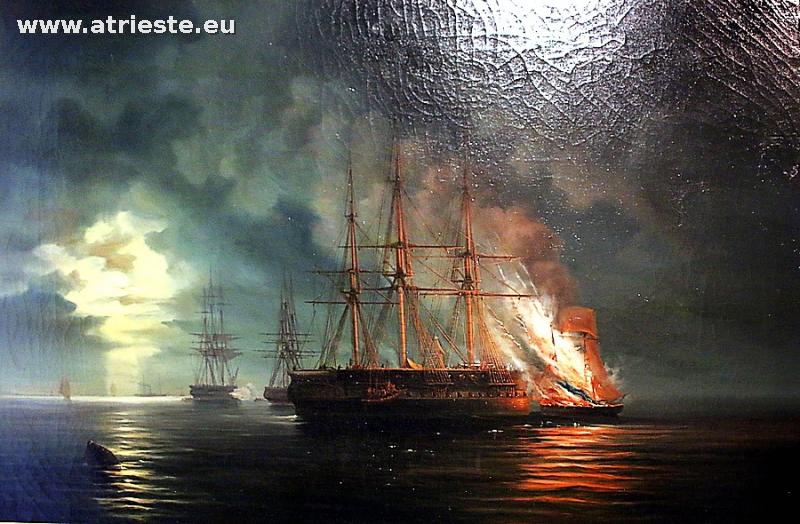 Lorenzo Butti la fregata venere attaccata da un blulotto veneto 11 luglio 1849