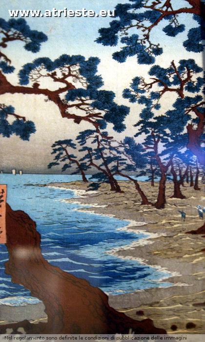 Hiroshige: La "spiaggia delle danzatrici" nella provincia di Harima 1853