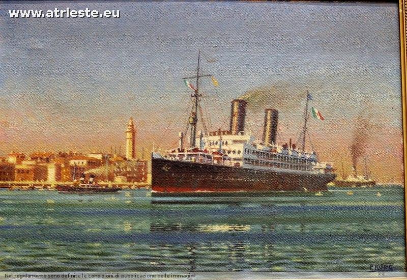 Klodic nave Tevere a Porto Said 1922; il Tevere era  nato come Gablonz nel 1913 al Cantiere san Rocco assieme al gemello Marienbad 