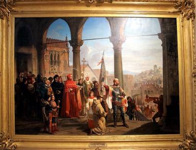 il famoso quadro di Cesare Dell'Acqua la dedizione di Trieste agli arciduchi d'Austria